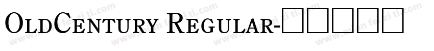 OldCentury Regular字体转换